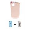MARSİLYAN™- iPhone 11 Kılıf Akış Yansıma - Siyah Bilvis 3D Cam Ekran Koruyucu + Neon Fosforlu Kamera Lens - MI