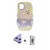 MARSİLYAN™- iPhone 11 Kılıf Akış Yansıma - Siyah Bilvis 3D Cam Ekran Koruyucu + Raze Metal Kamera Lens - MR
