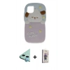 MARSİLYAN™- iPhone 11 Kılıf Akış Yansıma - Siyah Bilvis 3D Cam Ekran Koruyucu + Raze Metal Kamera Lens - MI