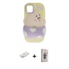MARSİLYAN™- iPhone 11 Kılıf Akış Yansıma - Siyah Bilvis 3D Cam Ekran Koruyucu + Renkli Kamera Lens Koruma Cam - SI