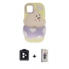 MARSİLYAN™- iPhone 11 Kılıf Akış Yansıma - Siyah Bilvis 3D Cam Ekran Koruyucu + PVD Metal Kamera Lens - SH