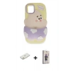 MARSİLYAN™- iPhone 11 Kılıf Akış Yansıma - Siyah Bilvis 3D Cam Ekran Koruyucu + Renkli Kamera Lens Koruma Cam - TU