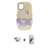 MARSİLYAN™- iPhone 11 Kılıf Akış Yansıma - Siyah Bilvis 3D Mat Cam Ekran Koruyucu + Pers Alüminyum Kamera Lens - GI