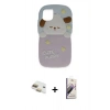 MARSİLYAN™- iPhone 11 Kılıf Akış Yansıma - Siyah Bilvis 3D Mat Cam Ekran Koruyucu + Pers Alüminyum Kamera Lens - GD