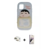 MARSİLYAN™- iPhone 11 Kılıf Akış Yansıma - Siyah Bilvis 3D Mat Cam Ekran Koruyucu + Pers Alüminyum Kamera Lens - GD