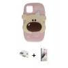 MARSİLYAN™- iPhone 11 Kılıf Akış Yansıma - Siyah Bilvis 3D Mat Cam Ekran Koruyucu + Pers Alüminyum Kamera Lens - GD