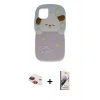 MARSİLYAN™- iPhone 11 Kılıf Akış Yansıma - Siyah Bilvis 3D Mat Cam Ekran Koruyucu + Kırmızı Pers Alüminyum Kamera Lens