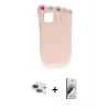 MARSİLYAN™- iPhone 11 Kılıf Akış Yansıma - Siyah Bilvis 3D Mat Cam Ekran Koruyucu + Pers Alüminyum Kamera Lens - LT