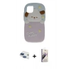 MARSİLYAN™- iPhone 11 Kılıf Akış Yansıma - Siyah Bilvis 3D Mat Cam Ekran Koruyucu + Pers Alüminyum Kamera Lens - LT