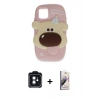 MARSİLYAN™- iPhone 11 Kılıf Akış Yansıma - Siyah Bilvis 3D Mat Cam Ekran Koruyucu + PVD Metal Kamera Lens - SH