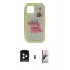 MARSİLYAN™- iPhone 11 Kılıf Akış Yansıma - Siyah Bilvis 3D Mat Cam Ekran Koruyucu + PVD Metal Kamera Lens - SH