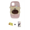 MARSİLYAN™- iPhone 11 Kılıf Akış Yansıma - Siyah Bilvis 3D Mat Cam Ekran Koruyucu + Rainbow Kamera Lens Koruma Cam - KI