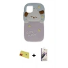 MARSİLYAN™- iPhone 11 Kılıf Akış Yansıma - Siyah Bilvis 3D Mat Cam Ekran Koruyucu + Rainbow Kamera Lens Koruma Cam - KI