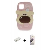 MARSİLYAN™- iPhone 11 Kılıf Akış Yansıma - Siyah Bilvis 3D Mat Cam Ekran Koruyucu + Renkli Kamera Lens Koruma Cam - TU