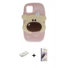 MARSİLYAN™- iPhone 11 Kılıf Akış Yansıma - Siyah Bilvis 3D Mat Cam Ekran Koruyucu + Sarı Renkli Kamera Lens Koruma Cam
