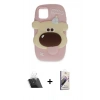 MARSİLYAN™- iPhone 11 Kılıf Akış Yansıma - Siyah Bilvis 3D Mat Cam Ekran Koruyucu + Şeffaf Kamera Lens Koruma Cam