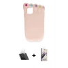 MARSİLYAN™- iPhone 11 Kılıf Akış Yansıma - Siyah Bilvis 3D Mat Cam Ekran Koruyucu + Şeffaf Kamera Lens Koruma Cam