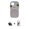 MARSİLYAN™- iPhone 11 Kılıf Akış Yansıma - Siyah Bilvis 3D Mat Cam Ekran Koruyucu + Şeffaf Kamera Lens Koruma Cam