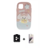 MARSİLYAN™- iPhone 11 Kılıf Akış Yansıma - Siyah Bilvis 3D Mat Cam Ekran Koruyucu + PVD Metal Kamera Lens - TU