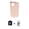 MARSİLYAN™- iPhone 11 Kılıf Akış Yansıma - Siyah Bilvis 3D Mat Cam Ekran Koruyucu + PVD Metal Kamera Lens - TU