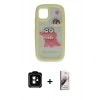 MARSİLYAN™- iPhone 11 Kılıf Akış Yansıma - Siyah Bilvis 3D Mat Cam Ekran Koruyucu + PVD Metal Kamera Lens - TU