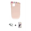 MARSİLYAN™- iPhone 11 Kılıf Akış Yansıma - Siyah Bilvis 3D Mat Cam Ekran Koruyucu + Pers Alüminyum Kamera Lens - YL