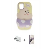 MARSİLYAN™- iPhone 11 Kılıf Akış Yansıma - Siyah Bilvis 3D Mat Cam Ekran Koruyucu + Pers Alüminyum Kamera Lens - YL