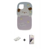 MARSİLYAN™- iPhone 11 Kılıf Akış Yansıma - Siyah Bilvis 3D Mat Cam Ekran Koruyucu + Renkli Kamera Lens Koruma Cam - YL