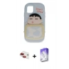 MARSİLYAN™- iPhone 11 Kılıf Akış Yansıma - Siyah Bilvis 5in1 3D Magic Cam Ekran Koruyucu + Pers Alüminyum Kamera Lens - KI