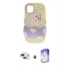 MARSİLYAN™- iPhone 11 Kılıf Akış Yansıma - Siyah Bilvis 5in1 3D Magic Cam Ekran Koruyucu + Lacivert Pers Alüminyum Kamera Lens