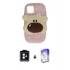 MARSİLYAN™- iPhone 11 Kılıf Akış Yansıma - Siyah Bilvis 5in1 3D Magic Cam Ekran Koruyucu + PVD Metal Kamera Lens - MI