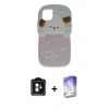 MARSİLYAN™- iPhone 11 Kılıf Akış Yansıma - Siyah Bilvis 5in1 3D Magic Cam Ekran Koruyucu + PVD Metal Kamera Lens - MI