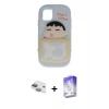 MARSİLYAN™- iPhone 11 Kılıf Akış Yansıma - Siyah Bilvis 5in1 3D Magic Cam Ekran Koruyucu + Pers Alüminyum Kamera Lens - YL