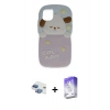 MARSİLYAN™- iPhone 11 Kılıf Akış Yansıma - Siyah Bilvis 5in1 3D Magic Cam Ekran Koruyucu + Pers Alüminyum Kamera Lens - GI