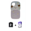 MARSİLYAN™- iPhone 11 Kılıf Akış Yansıma - Siyah Bilvis 5in1 3D Magic Cam Ekran Koruyucu + PVD Metal Kamera Lens - YL