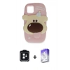 MARSİLYAN™- iPhone 11 Kılıf Akış Yansıma - Siyah Bilvis 5in1 3D Magic Cam Ekran Koruyucu + PVD Metal Kamera Lens - SH