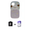 MARSİLYAN™- iPhone 11 Kılıf Akış Yansıma - Siyah Bilvis 5in1 3D Magic Cam Ekran Koruyucu + PVD Metal Kamera Lens - TU