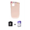 MARSİLYAN™- iPhone 11 Kılıf Akış Yansıma - Siyah Bilvis 5in1 3D Magic Cam Ekran Koruyucu + PVD Metal Kamera Lens - TU