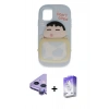 MARSİLYAN™- iPhone 11 Kılıf Akış Yansıma - Siyah Bilvis 5in1 3D Magic Cam Ekran Koruyucu + Raze Metal Kamera Lens - MR