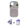 MARSİLYAN™- iPhone 11 Kılıf Akış Yansıma - Siyah Bilvis 5in1 3D Magic Cam Ekran Koruyucu + Raze Metal Kamera Lens - MR