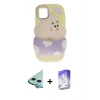 MARSİLYAN™- iPhone 11 Kılıf Akış Yansıma - Siyah Bilvis 5in1 3D Magic Cam Ekran Koruyucu + Raze Metal Kamera Lens - MI