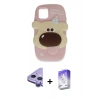 MARSİLYAN™- iPhone 11 Kılıf Akış Yansıma - Siyah Bilvis 5in1 3D Magic Cam Ekran Koruyucu + Raze Metal Kamera Lens - MR
