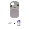 MARSİLYAN™- iPhone 11 Kılıf Akış Yansıma - Siyah Bilvis 5in1 3D Magic Cam Ekran Koruyucu + Renkli Kamera Lens Koruma Cam - SI