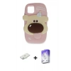 MARSİLYAN™- iPhone 11 Kılıf Akış Yansıma - Siyah Bilvis 5in1 3D Magic Cam Ekran Koruyucu + Renkli Kamera Lens Koruma Cam - SI