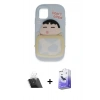 MARSİLYAN™- iPhone 11 Kılıf Akış Yansıma - Siyah Bilvis 5in1 5D Magic Hayalet Cam Ekran Koruyucu + Kamera Lens Koruma Cam - SF