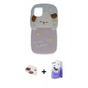 MARSİLYAN™- iPhone 11 Kılıf Akış Yansıma - Siyah Bilvis 5in1 5D Magic Hayalet Cam Ekran Koruyucu + Kırmızı Pers Alüminyum Kamera Lens