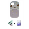 MARSİLYAN™- iPhone 11 Kılıf Akış Yansıma - Siyah Bilvis 5in1 5D Magic Hayalet Cam Ekran Koruyucu + Raze Metal Kamera Lens - KI
