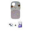 MARSİLYAN™- iPhone 11 Kılıf Akış Yansıma - Siyah Bilvis 5in1 5D Magic Hayalet Cam Ekran Koruyucu + Pers Alüminyum Kamera Lens - LT