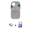 MARSİLYAN™- iPhone 11 Kılıf Akış Yansıma - Siyah Bilvis 5in1 5D Magic Hayalet Cam Ekran Koruyucu + Pers Alüminyum Kamera Lens - GI