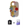 MARSİLYAN™- iPhone 11 Kılıf Akış Yansıma - Siyah Bilvis 5in1 5D Magic Hayalet Cam Ekran Koruyucu + PVD Metal Kamera Lens - TU
